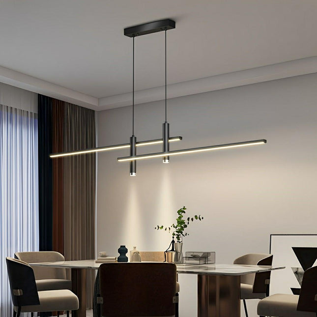 Modern Minimalist | Slim Linear Pendant Lamp with Adjustable Dimming | Perfect for Contemporary Interiors 1