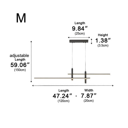 Modern Minimalist | Slim Linear Pendant Lamp with Adjustable Dimming | Perfect for Contemporary Interiors 8