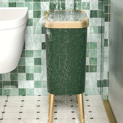 Modern Odour-Sealing Trash Can | 15L Stylish Waste Bin with Elevated Legs for Clean Living Spaces 5