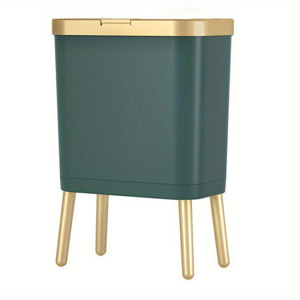 Modern Odour-Sealing Trash Can | 15L Stylish Waste Bin with Elevated Legs for Clean Living Spaces 7