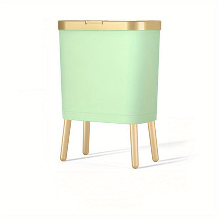 Modern Odour-Sealing Trash Can | 15L Stylish Waste Bin with Elevated Legs for Clean Living Spaces 8
