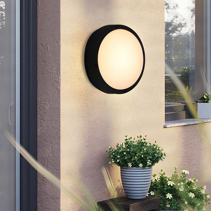 Modern Outdoor Wall Light | Round LED Sconce with IP65 Waterproof Rating | Durable Exterior Lighting for Patios and Gardens 0