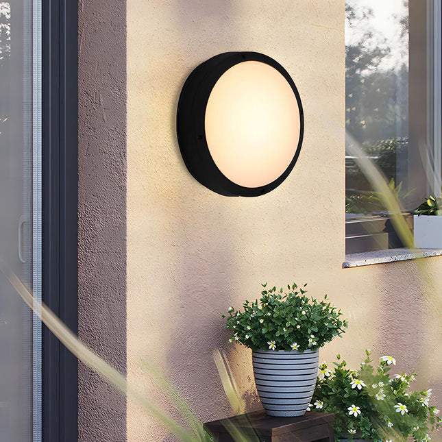 Modern Outdoor Wall Light | Round LED Sconce with IP65 Waterproof Rating | Durable Exterior Lighting for Patios and Gardens 0