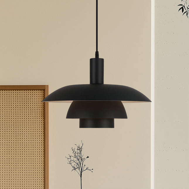 Kitchen Island Pendant Light, Black Dimmable Ceiling Light Fixture