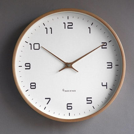 Modern Wall Clock Decor | Large Silent Wooden Clock with Minimalist Design for Tranquil Interiors 0