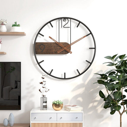 Modern Wall Clock | Elegant Steel & Walnut Design with Silent Quartz Movement | Stylish Wall Clock Decor for Contemporary Spaces 2