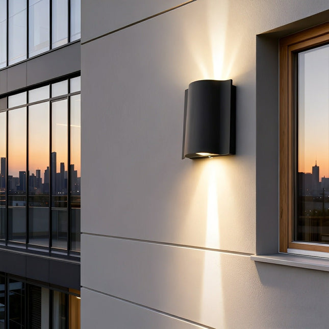 Modern Water Ripple LED Wall Sconce Light with Up & Down Lighting | Durable Design for Outdoor Use 0
