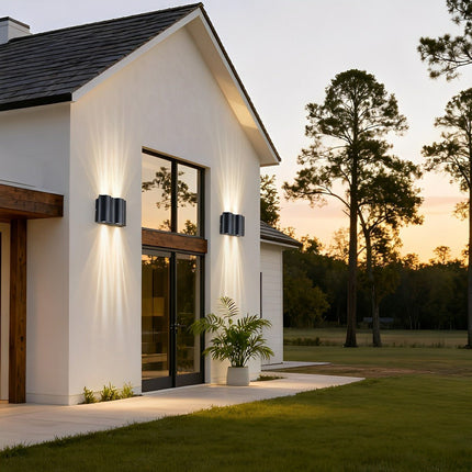 Modern Water Ripple LED Wall Sconce Light with Up & Down Lighting | Durable Design for Outdoor Use 5