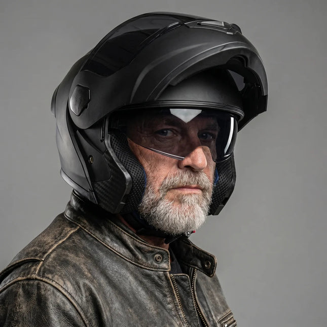Modular Flip-Up Motorcycle Helmet with Tinted Visor | Full-Face Safety for Comfortable Riding 1