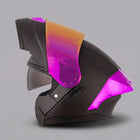 Modular Helmet | Iridescent Purple Design with Flip-Up Chin | Stylish Safety for Daily Rides 0