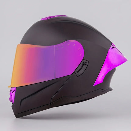 Modular Helmet | Iridescent Purple Design with Flip-Up Chin | Stylish Safety for Daily Rides 3