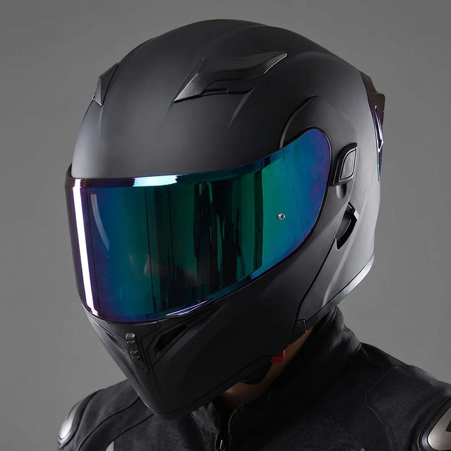 Modular Motorcycle Helmet | Iridescent Visor & EPS Support for Comfort and Safety 1