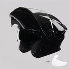 Modular Riding Helmet | Gloss Black Dual Visor Design for Enhanced Visibility and Comfort 0