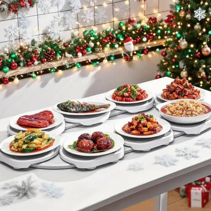 Modular Rotating Serving Tray with Non-Slip Surface & Heat Resistance | Effortless Dining Experience 1