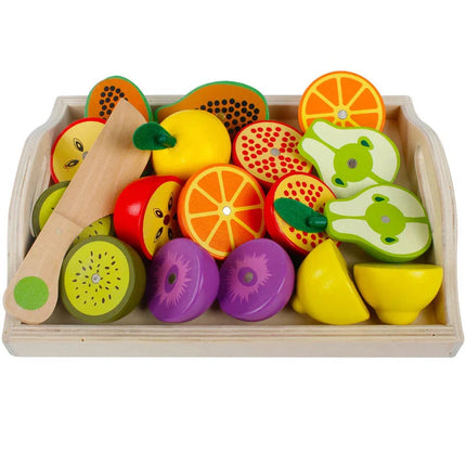 Montessori Kitchen Toy Set | Wooden Fruits & Vegetables with Cutting Functionality | Eco-Friendly Play Food for Skill Development 4