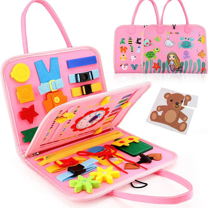 Montessori Learning Board | Toddler Activity Toy with 7 Engaging Activities | Develop Fine Motor Skills for Ages 1-4 1