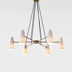 6 Heads ∅ 31.5″ x H 7.9″ / Dia 80cm x H 20cm / Brass & White