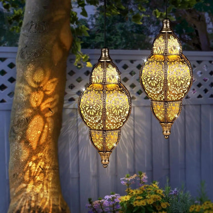 Moroccan Solar Lanterns | Artisan-Crafted Outdoor Lights with Automatic Activation | Weatherproof Design for Year-Round Ambiance 4