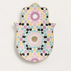 Ceramic Trinket Dish, Mosaic Hamsa Ring Dish, Decorative Tray, Jewelry Organizer and Incense Holder, Housewarming Gift