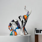 Elephant Figurines, Resin Elephant Statue, Animal Sculpture, Elephant Art Piece for Living Room and Office Desk Decor