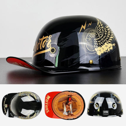 Moto Baseball Helmet | Stylish Half-Helmet with DOT & ECE Certification | Comfortable Protection for Daily Riding 5