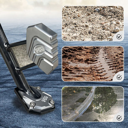 Motorcycle Accessory | Kickstand Enlarger Plate with Non-Slip Design | Enhanced Stability for Safe Parking 2