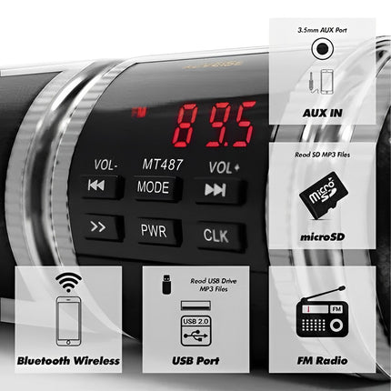 Motorcycle Bluetooth Speakers | High-Performance Audio System with Robust Amplifier | Compact Design for Enhanced Riding Experience 2