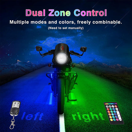 Motorcycle LED Light Kit | 12-Piece RGB Strips with Brake & Turn Signal | Waterproof for Enhanced Visibility 6