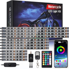 Motorcycle LED Light Kit | 12-Piece Set with Brake & Turn Signal | Colorful Lighting for Enhanced Visibility 0