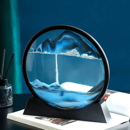 Moving Sand Art Sculpture with LED Light | Calming Desk Decoration for Relaxation 0