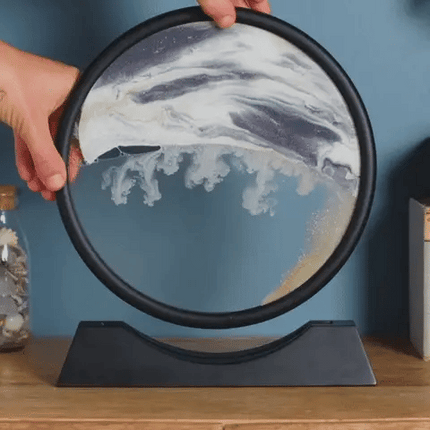 Moving Sand Art Sculpture with LED Light | Calming Desk Decoration for Relaxation 1