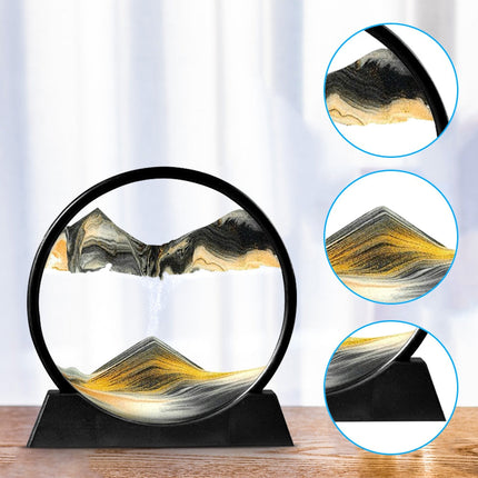 Moving Sand Art Sculpture with LED Light | Calming Desk Decoration for Relaxation 3