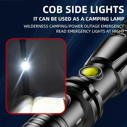 Multi-Functional LED Flashlight | Rechargeable Design with Super Bright Light | Portable Tool for Outdoor Safety 3