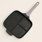Breakfast Skillet with 4 Sections, Non Stick Pan for Eggs and Sausage, Divided Frying Pan, Egg Pan with Cool Grip Handle