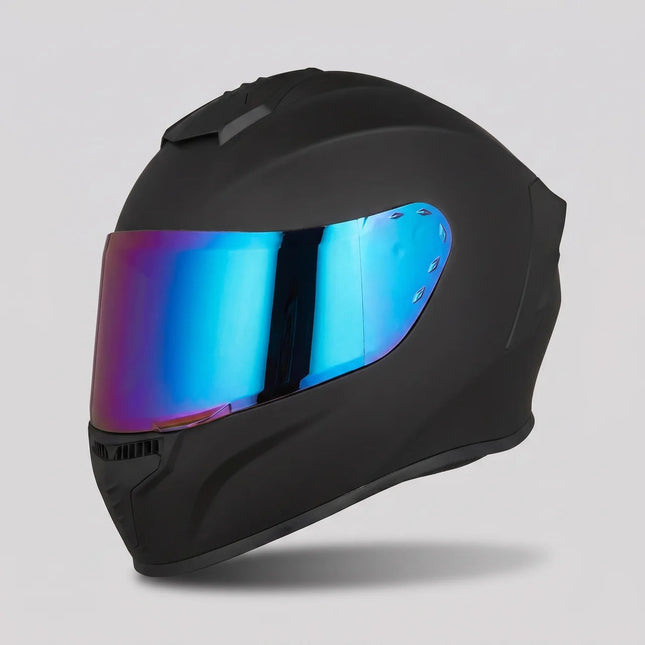 Multi-Vent Helmet | Full-Face Motorcycle Helmet with Bold Mirror Visor | Enhanced Airflow for Comfortable Riding 0