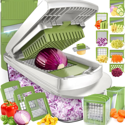 MultiPrep | 10-in-1 Vegetable Slicer with 8 Blades | Versatile Kitchen Tool for Quick Meal Prep 1