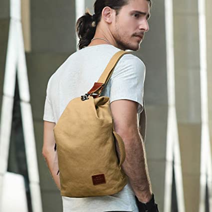 MultiWear | Water-Resistant Canvas Crossbody Bag with Anti-Theft Pocket | Versatile Design for Comfort and Security 1