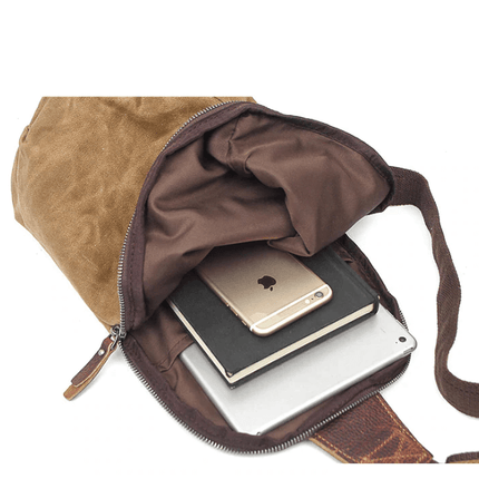 MultiWear | Water-Resistant Canvas Crossbody Bag with Anti-Theft Pocket | Versatile Design for Comfort and Security 4
