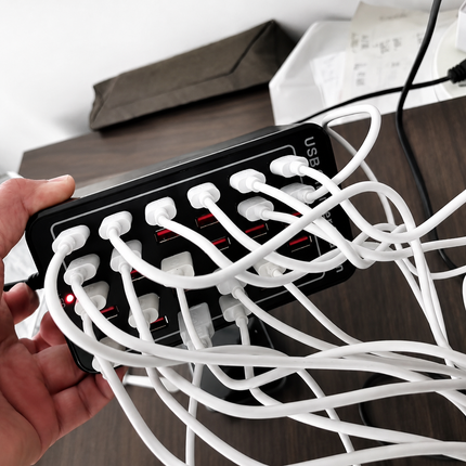Multi Device Charging Station | 30-Port USB Charger with Intelligent Cooling | Compact Design for Efficient Power Management 2