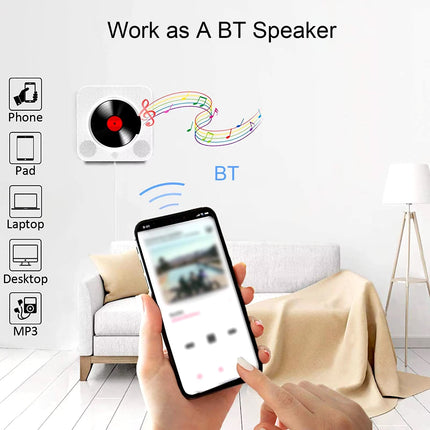 Multifunctional CD Player with Bluetooth & Speakers | 6-in-1 Audio Experience for Modern Enjoyment 7