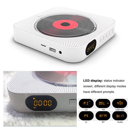 Multifunctional CD Player with Bluetooth & Speakers | 6-in-1 Audio Experience for Modern Enjoyment 8