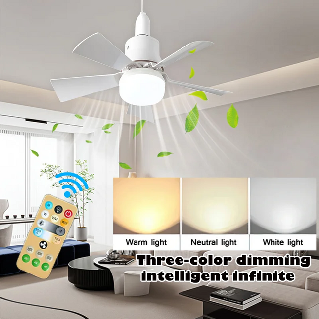 Multifunctional Ceiling Fan Light | 30W LED Dimming with Remote Control for Year-Round Comfort 1