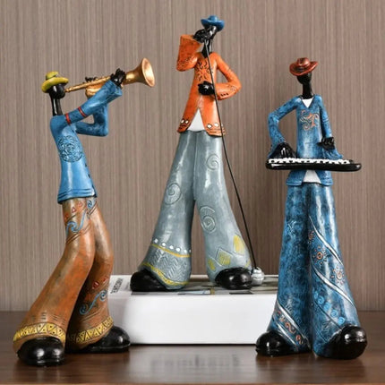 Retro Musician Figurines, Jazz Band Resin Figurines – image 7