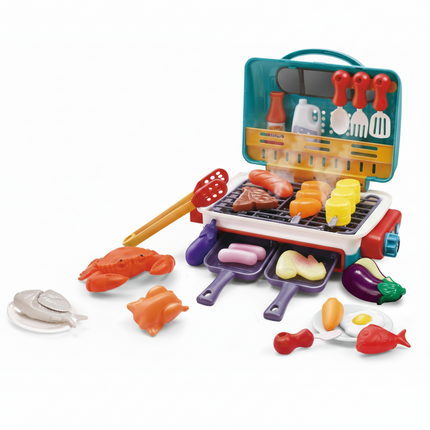 My First BBQ | Kids BBQ Grill Set with Color Changing Food & Smoke Effect | Fun Role-Play for Young Grillers 2