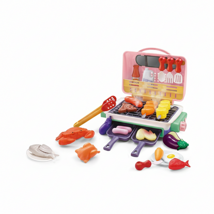 My First BBQ | Kids BBQ Grill Set with Color Changing Food & Smoke Effect | Fun Role-Play for Young Grillers 4
