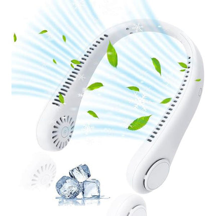 Neck Fans, Portable Fan with 10 Hour Battery, Hands Free Cooling Fan with 360 Airflow for Travel and Sports