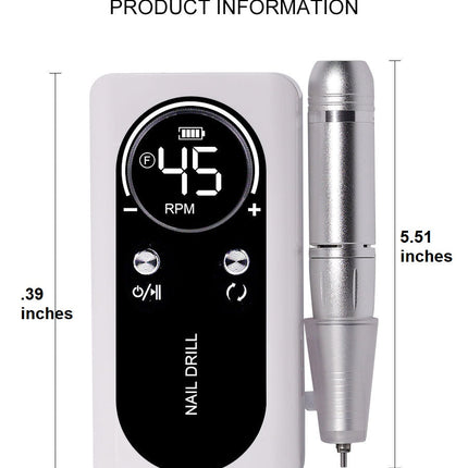 Nail Care Pro | Electric Nail File with 45000RPM & Rechargeable Battery | Low Noise for Effortless Manicures 2