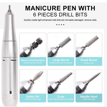 Nail Care Pro | Electric Nail File with 45000RPM & Rechargeable Battery | Low Noise for Effortless Manicures 3