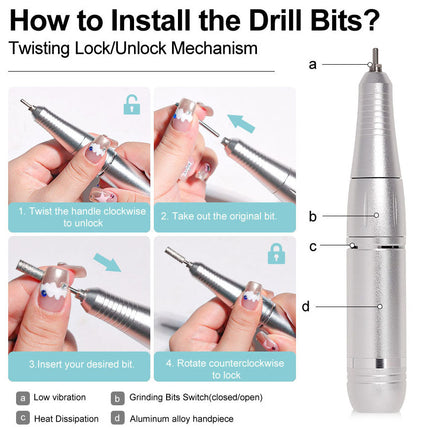 Nail Care Pro | Electric Nail File with 45000RPM & Rechargeable Battery | Low Noise for Effortless Manicures 5