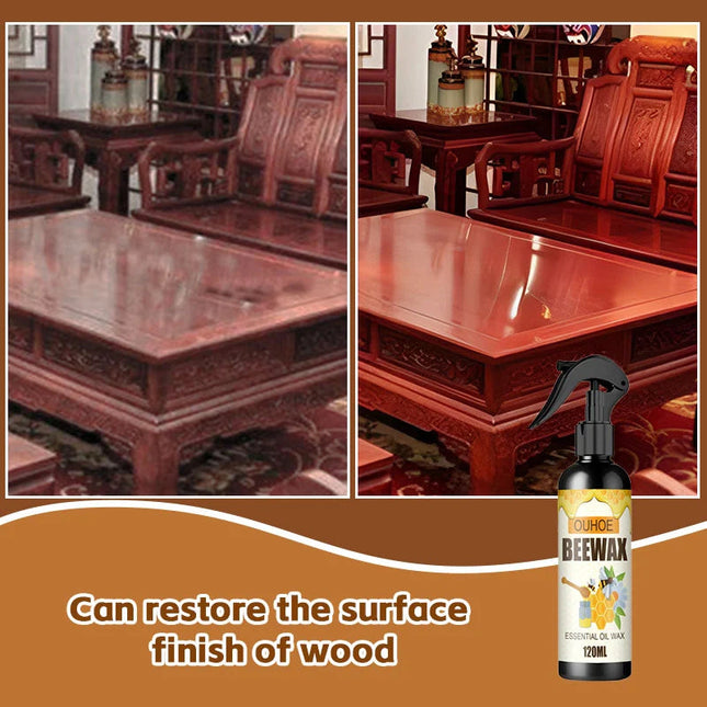 Natural Beeswax Spray | Non-Toxic Furniture Care Solution with Effortless Application | Ideal for a Brilliant Shine on Treated Surfaces 1